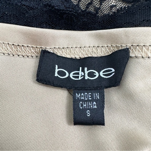 Bebe Women’s size Small Black One Shoulder Lace Overlay Lined Dress - Picture 10 of 14